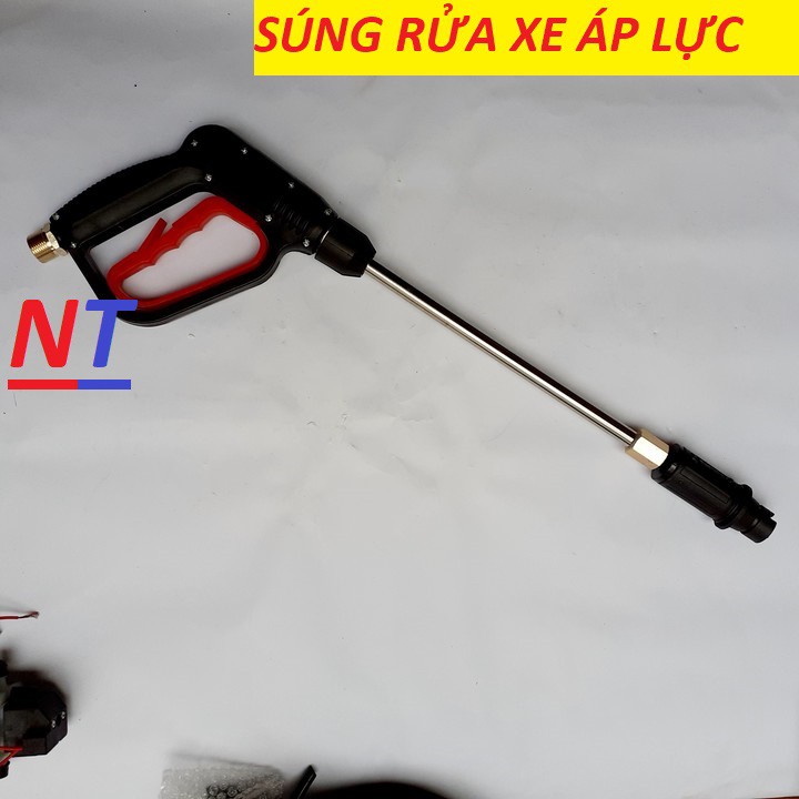 súng rửa xe - Súng phun xịt rửa xe áp lực cao Ren 22mm(cò đỏ dài)