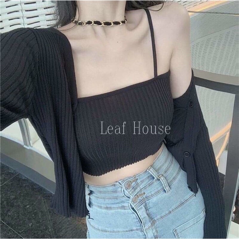 Free Ship-Hàng Cao Cấp Sét Áo tay dài/ Áo Khoác Cardigan Nữ kèm 2 dây lót Form Slim Fit | BigBuy360 - bigbuy360.vn