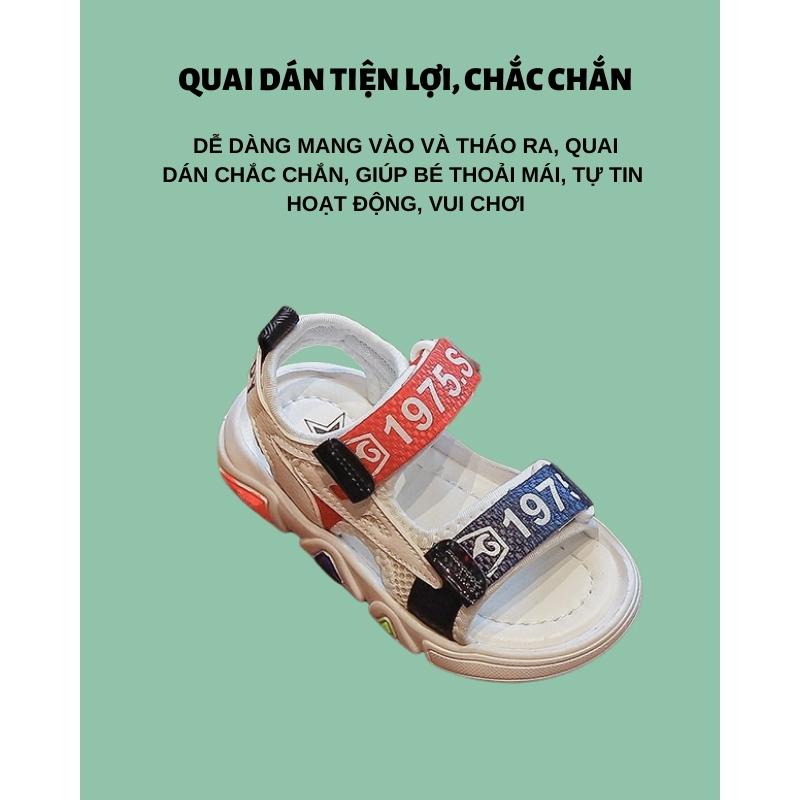 Dép quai hậu bé trai mềm chống trơn trượt Giày sandal cho bé trai đi học đi chơi- DB086