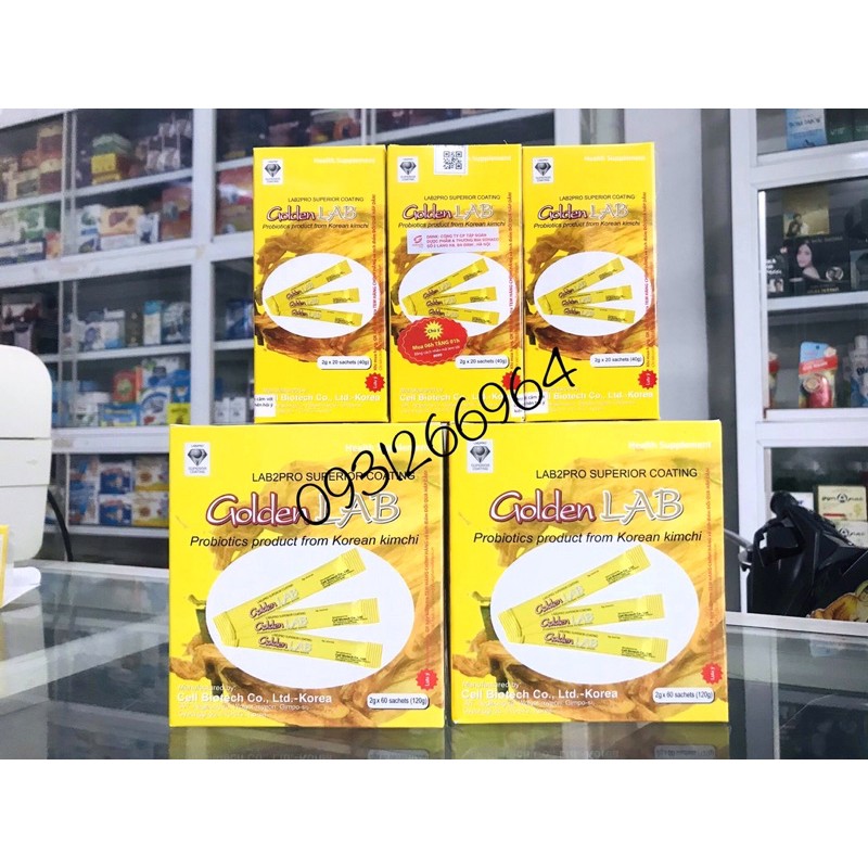 Men vi sinh hàn quốc Golden lab( mẫu mới )