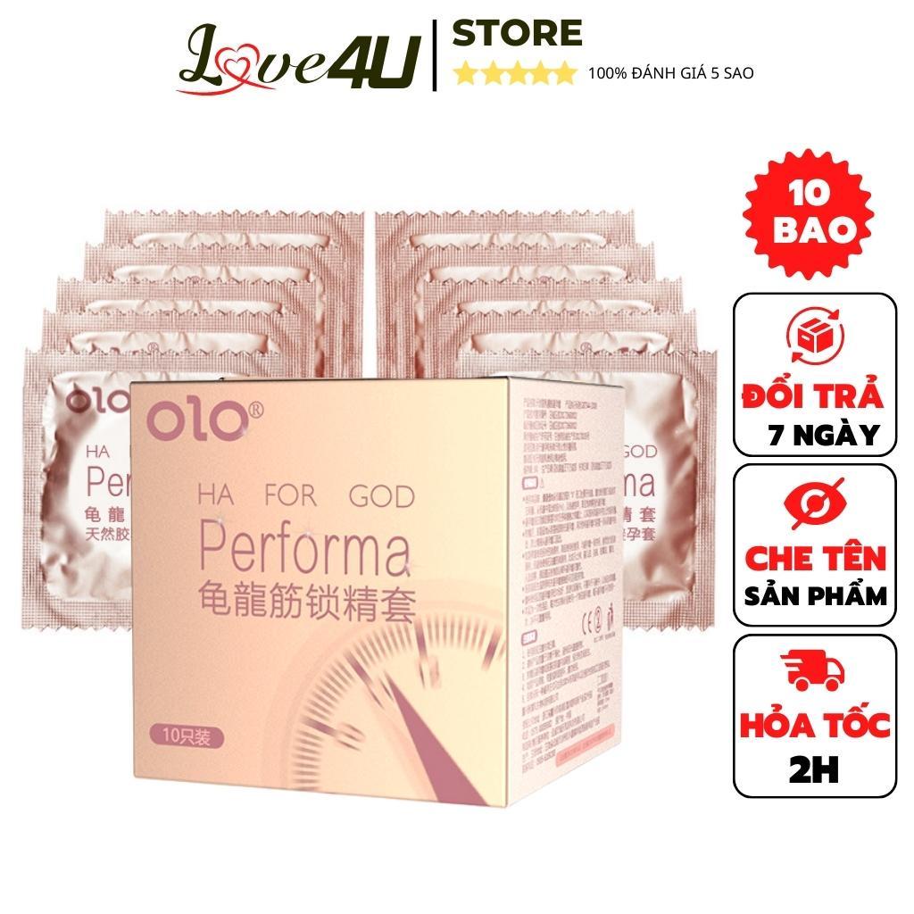Bao cao su kéo dài thời gian OLO performa ha for god gai lớn kích thích điểm G đầu to thoải mái siêu mỏng B14- LOVE4U