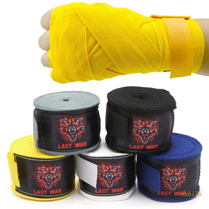 Bộ 2 Cuộn Băng Quấn Tay Bằng Cotton Co Giãn Dùng Tập Boxing Chuyên Nghiệp Sự Bảo Vệ