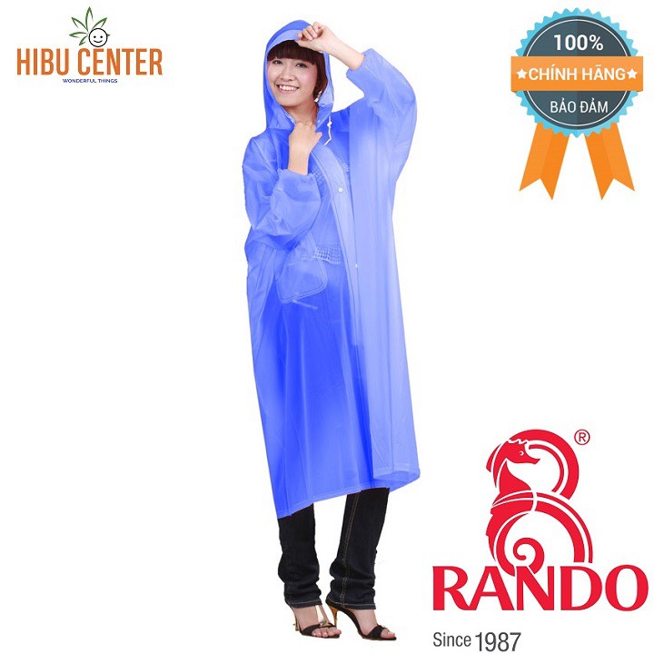 Áo Mưa RANDO Poncho Dây Kéo Trong Màu | Trẻ Trung, Thời Trang, Gọn Nhẹ | hibucenter