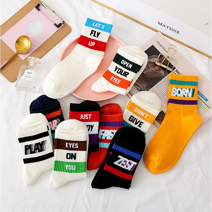 Set 5 đôi Tất Chữ 3D Siêu HOT