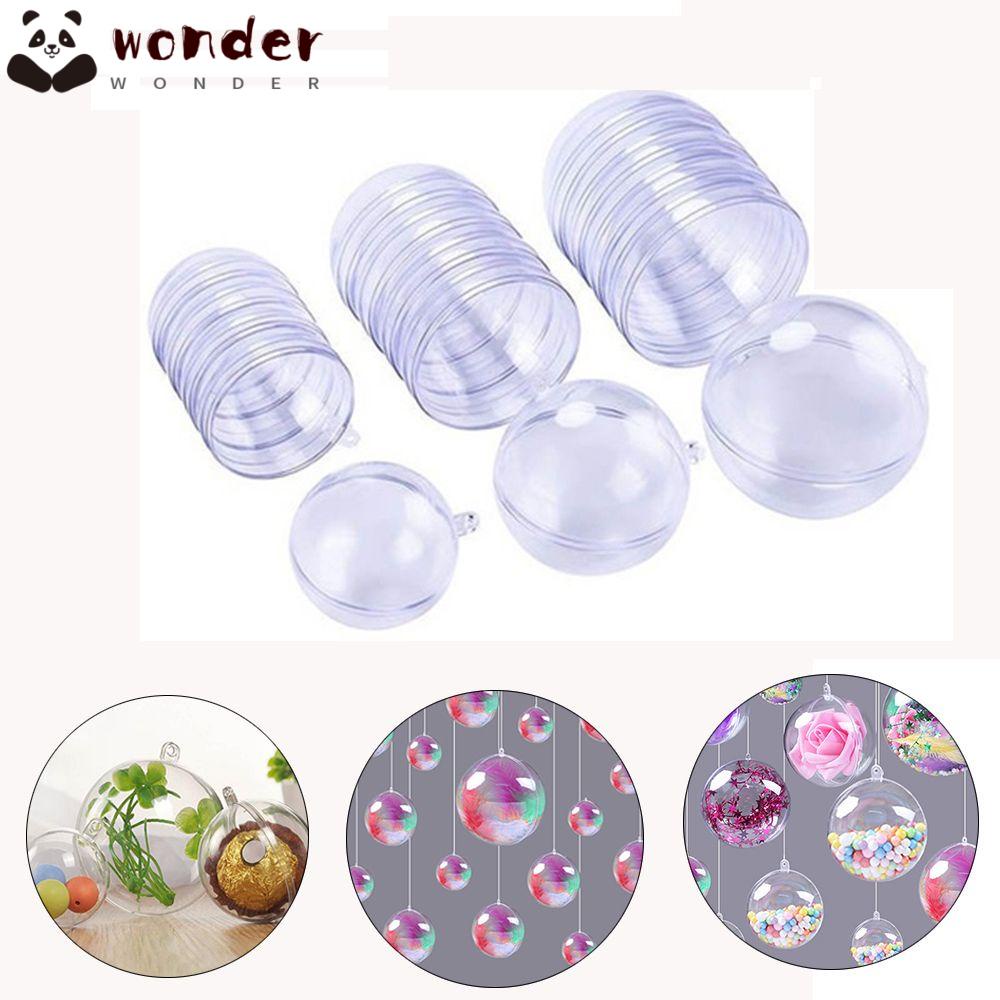 Bộ 5 Quả Châu Nhựa Trong Suốt Treo Trang Trí Cây Thông Giáng Sinh