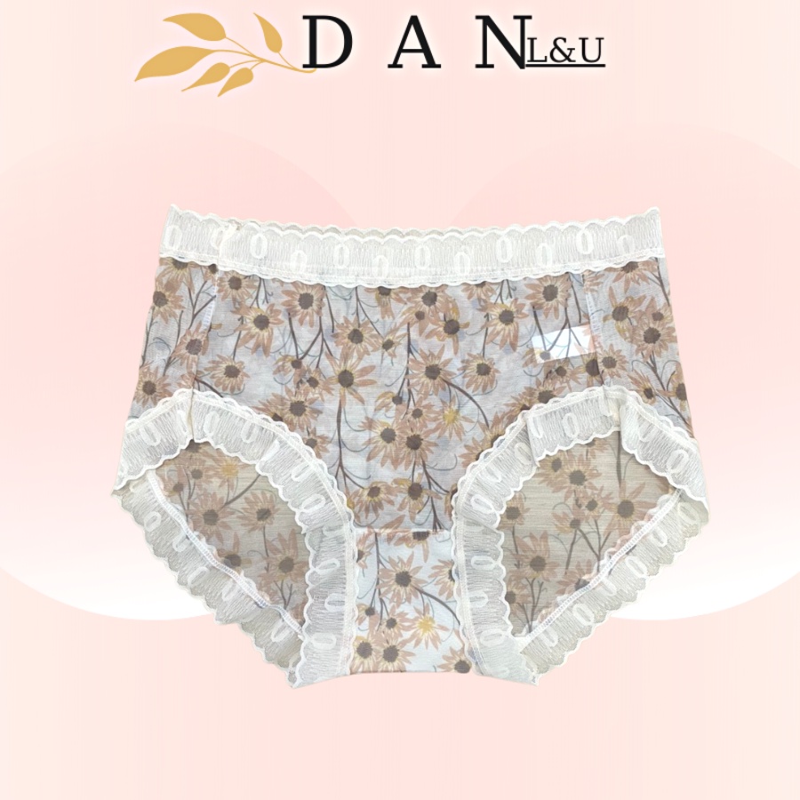 Quần Lót Ren Lưới Mỏng Co Dãn Siêu Thoáng Mát Họa Tiết Xinh Xắn DAN L&amp;U 12
