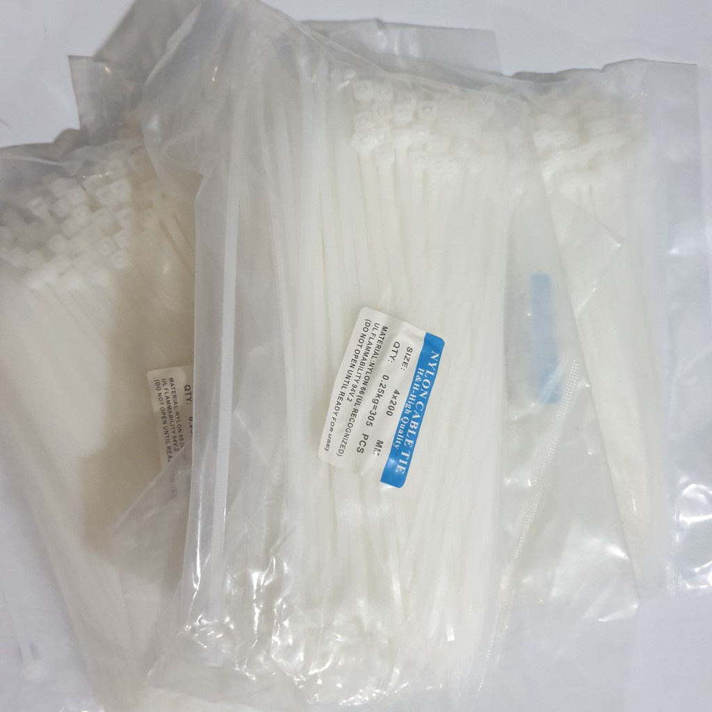 (FREESHIP)-15 Sợi Dây Rút,Dây thít,Lạt Nhựa Màu Trắng Dài 10,15,20,25,30,35m Buộc Cố Định Sản Phẩm Hay Xâu Chuỗi Các Vật