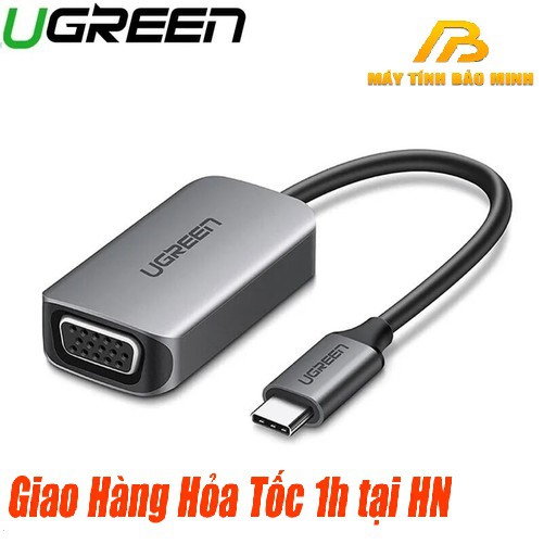 Cáp Chuyển USB Type C sang VGA Full HD 1080p UGREEN 50316 - Hàng Chính Hãng