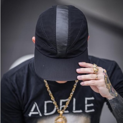 Nón Sơn chính hãng dáng không chóp dành cho nam chất liệu lưới phối da cao cấp MC169  - Hùng Nón Hiệu