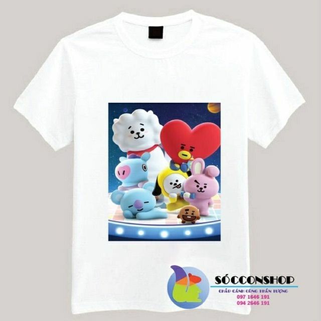 Áo BTS. BT21 cotton mịn đẹp