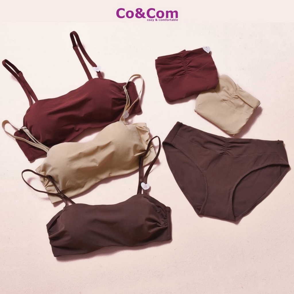 Bộ Đồ Lót Nữ Đúc Su Cao Cấp, Set Nội Y Sexy Co&Com BAN079N Chất Mềm Mát Co Giãn Thoải Mái