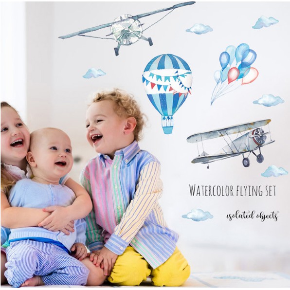Decal trang trí tường - Bầu Trời WATERCOLOR