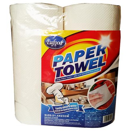 Bịch 2 cuộn giấy thấm dầu mỡ làm khô thực phẩm - 21.5cmx 23cm*70 Miếng/Cuộn