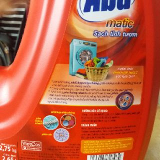 Nước giặt Aba 2.75kg màu xanh/đỏ