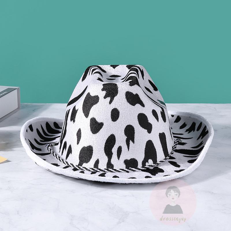 DRE-Women Cowboy Hat with Shiny Decoration,Cute Pink Holiday Costume Party Clothing Accessory