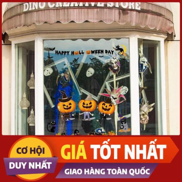 [HANG UY TÍN - GIÁ RẺ] Decal trang trí tường - Halloween Bí Đỏ Vui Vẻ chơi lễ 07