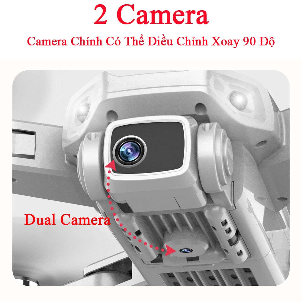 Flycam Mini Drone Camera 4k Máy Bay Cao Cấp Định Vị GPS Động Cơ Không Chổi Than (Tặng Balo)