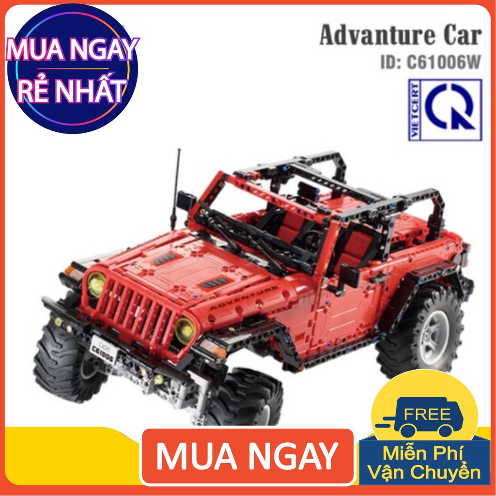 Đồ chơi lắp ghép xe ô tô- Lego lắp ghép xe Jeep điều khiển từ xa- Hàng cao cấp- Bảo hành 12 tháng toàn quốc