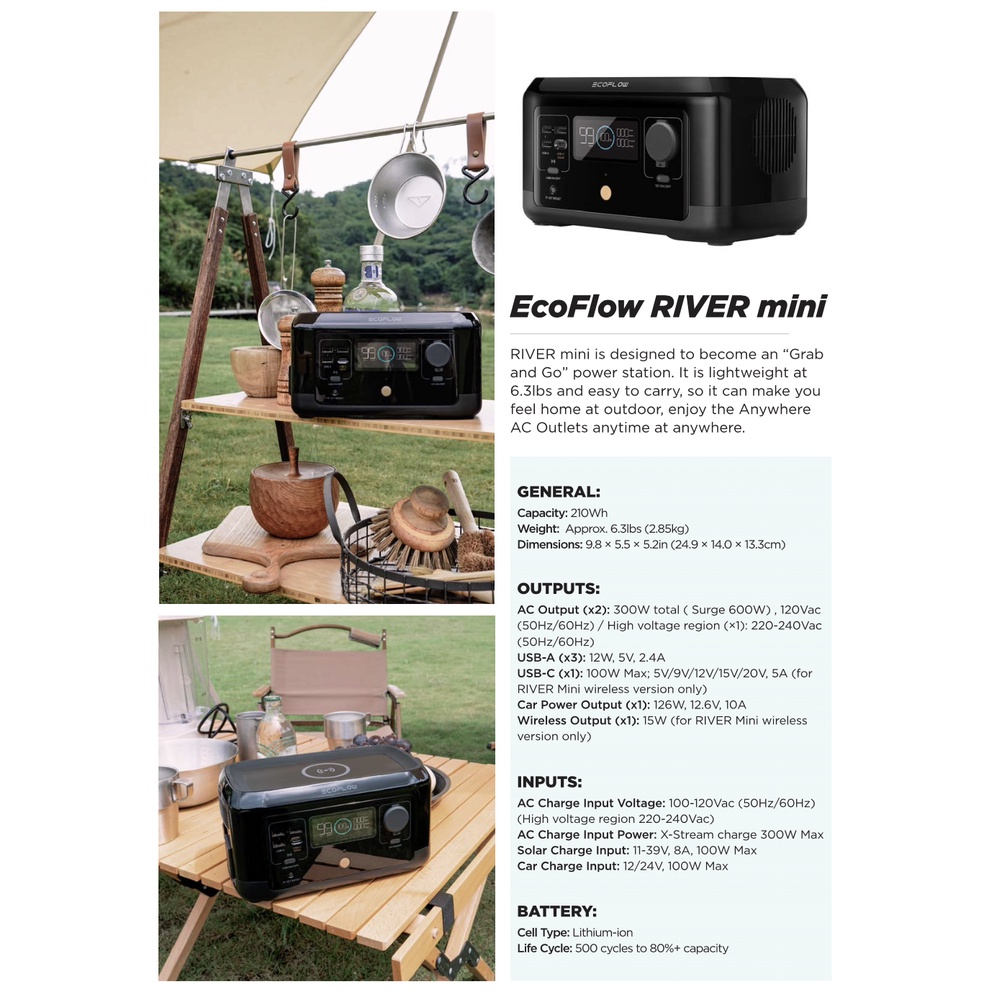 Trạm năng lượng EcoFlow RIVER Mini 210Wh - Chính Hãng