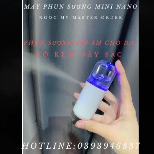 Máy Phun Sương Xông Hơi Mặt NaNo Mini Cầm Tay Hỗ Trợ Dưỡng Da Cấp Nước Tối Đa