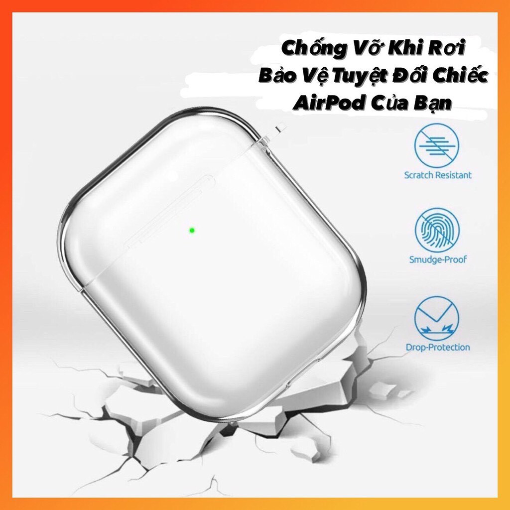 Vỏ bảo vệ đựng tai nghe không dây, Case trong suốt, ốp dẻo silicone airpod 1/2/3/Pro