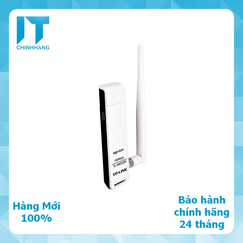 USB Wifi Tp-Link WN722N Chuẩn N Tốc Độ 150Mbps - Hàng Chính Hãng