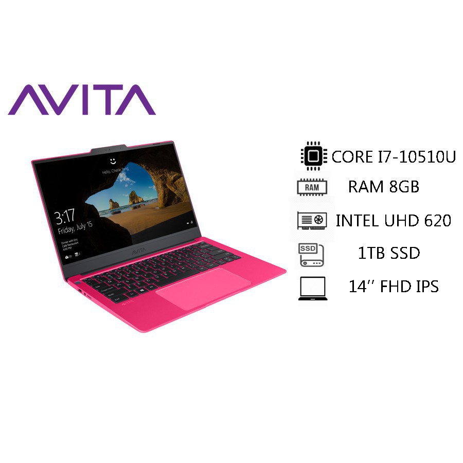 Laptop AVITA LIBER V14–Màu Đỏ–Intel Core I7-10510U/RAM 8GB/ SSD 1TB/ Win 10 Home | BigBuy360 - bigbuy360.vn