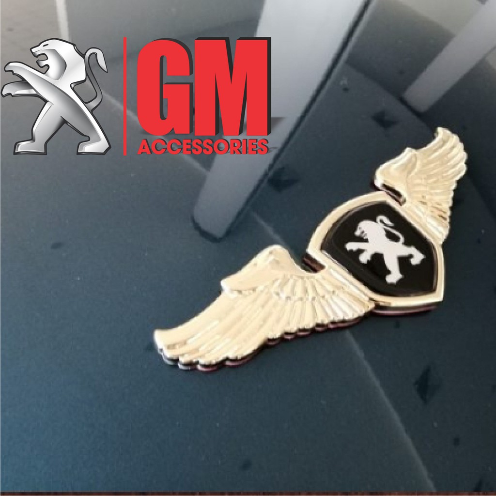Lô gô Cánh chim nắp capo Peugeot 3008 new và 5008