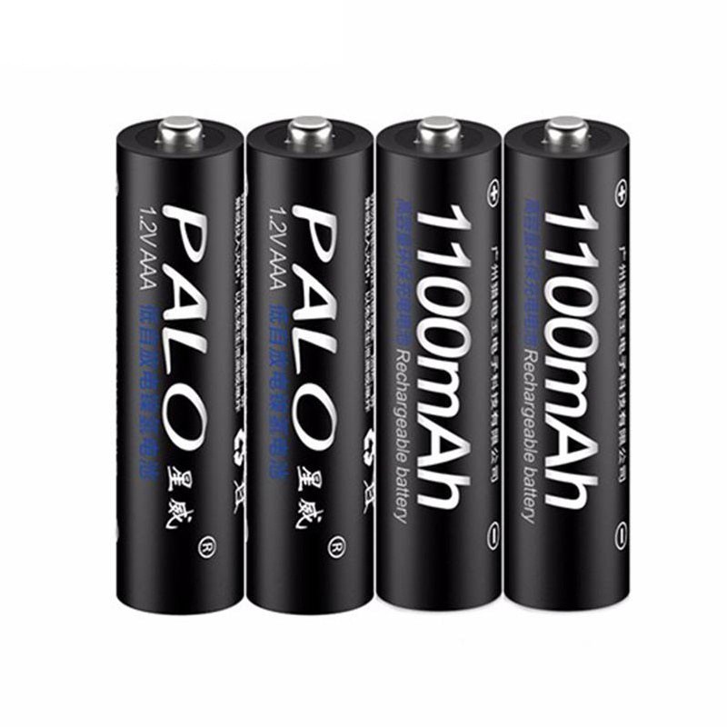 Vỉ 4 viên pin đũa sạc Palo AAA Ni-MH 1100mAh