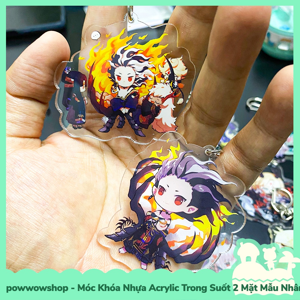 Móc Khóa Nhựa Acrylic 2 Mặt Trong Suốt Mẫu Nhân Vật Game Âm Dương Sư Onmyoji