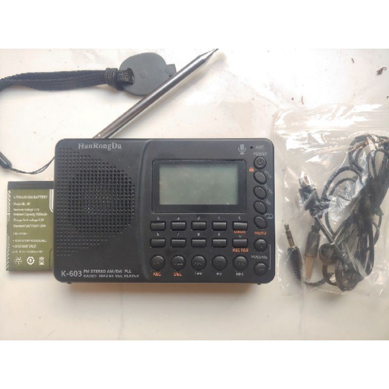 hanrongda k-603 radio full band fm/am/sw dsp pll loa Bluetooth 5.0 thẻ nhớ