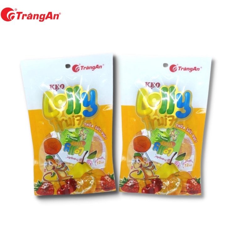 Thùng 50 gói kẹo trái cây Loly 72g, thương hiệu Tràng An, hạn sử dụng 12 tháng
