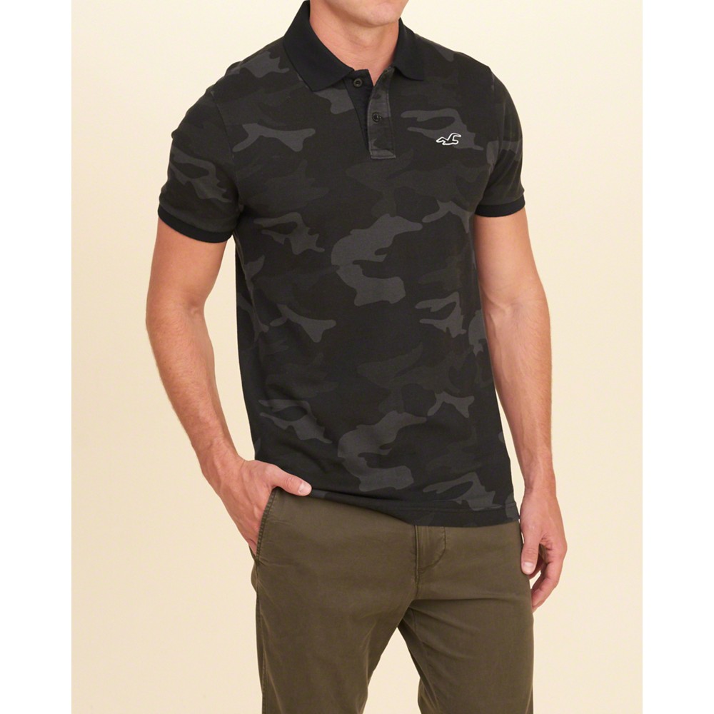 Áo thun nam Hollister HCO-P130 Stretch Pique Camo Polo