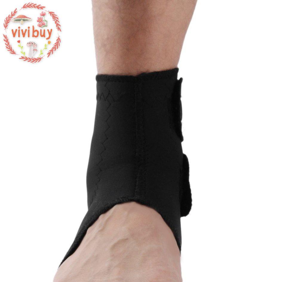 ✿vivi✿Black Sport Basketball Ankle Foot Elastic Support Wrap Neoprene Adjustable