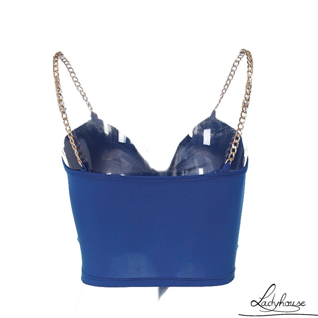 Áo Croptop Hai Dây Cổ Chữ V Gợi Cảm Cho Nữ