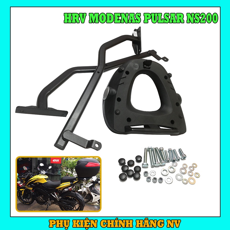 Baga Givi HRV Modenas Pulsar NS200 chính hãng cho xe chịu lực cao bao gồm đế gắn thùng