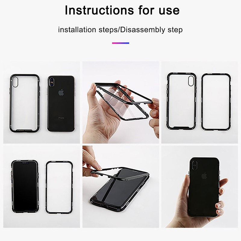 Ốp điện thoại mặt kính trong suốt cho iPhone 12 11 Pro MAX XS Max XR XS X 6 6s 6Plus 6sPlus 7 8 7Plus 8Plus | BigBuy360 - bigbuy360.vn