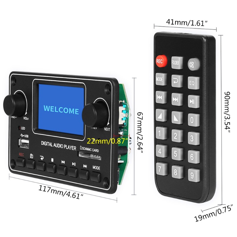 Bảng Mạch Khuếch Đại Âm Thanh MP3 Kết Nối Bluetooth Cổng USB