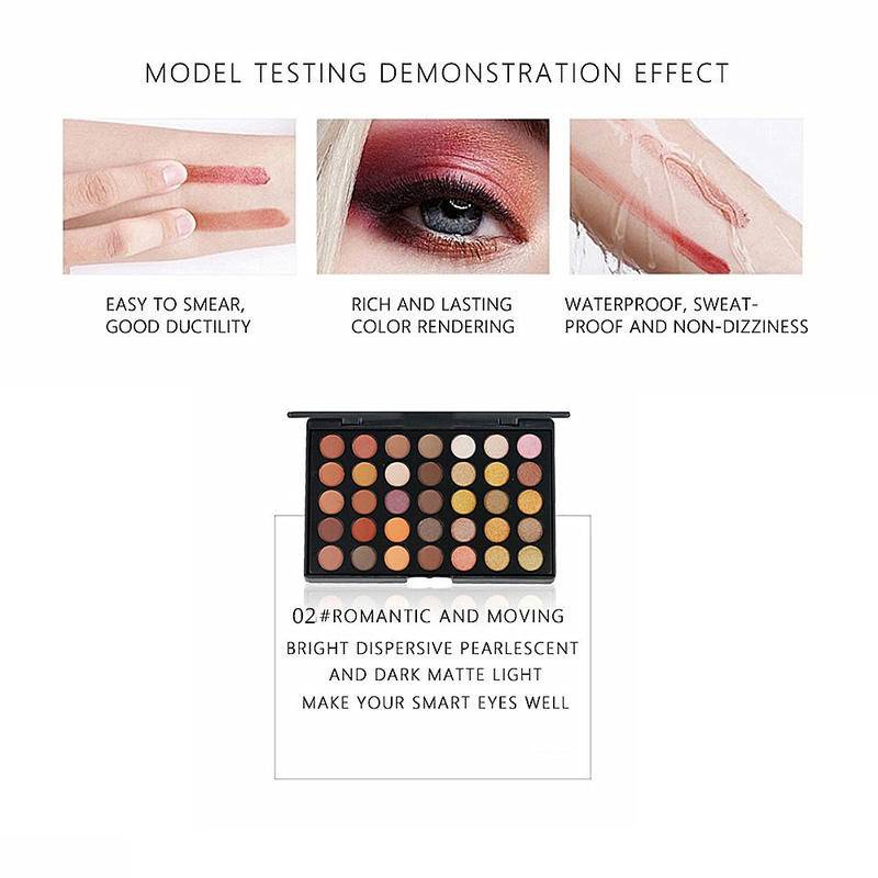 Bảng Phấn Mắt 45 Màu Lì/Nhũ Kháng Nước Lâu Trôi TEAYASON