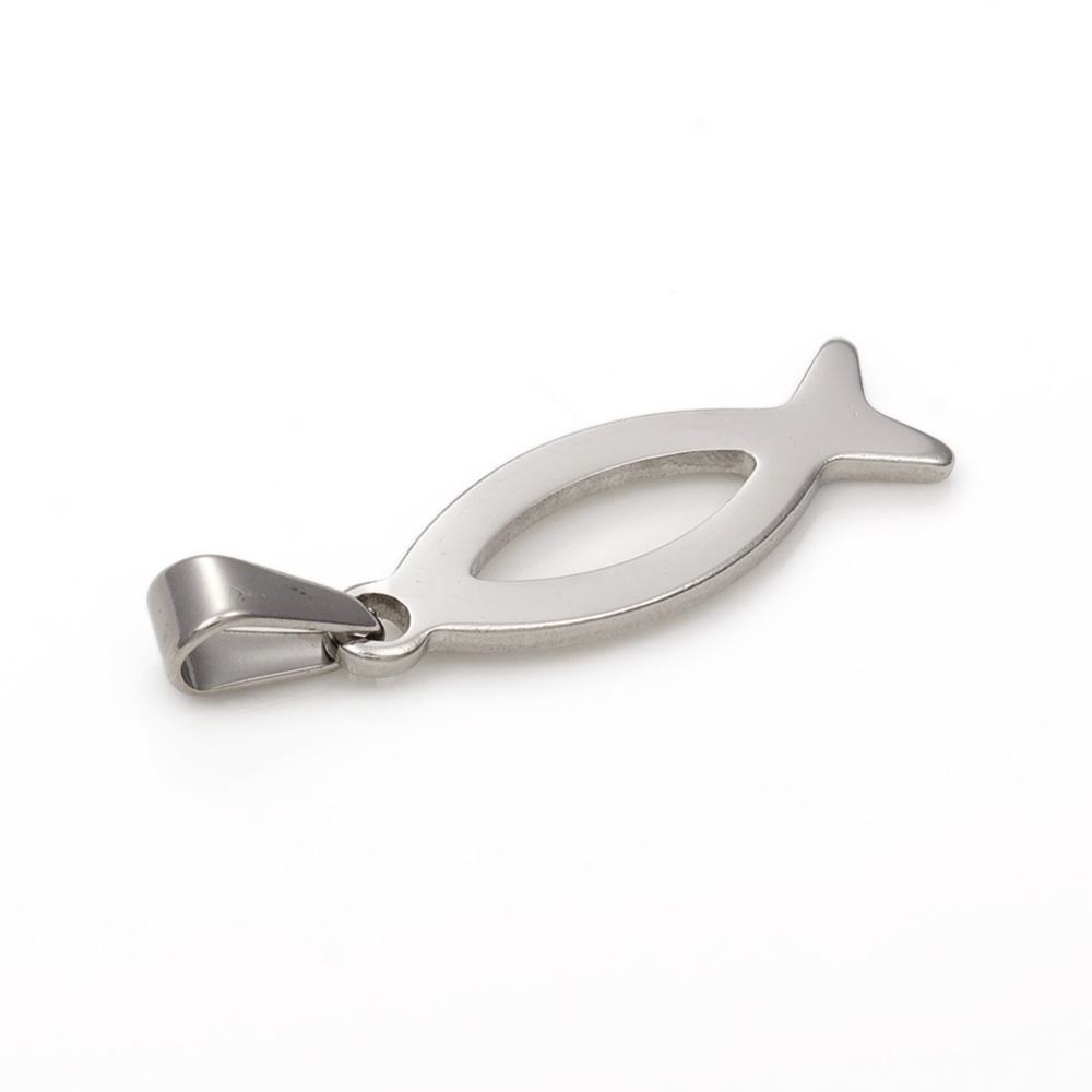 1 Mặt Dây Chuyền Hình Cây Thánh Giá Bằng Thép Không Gỉ 304 Màu 26.5x9x1.5mm