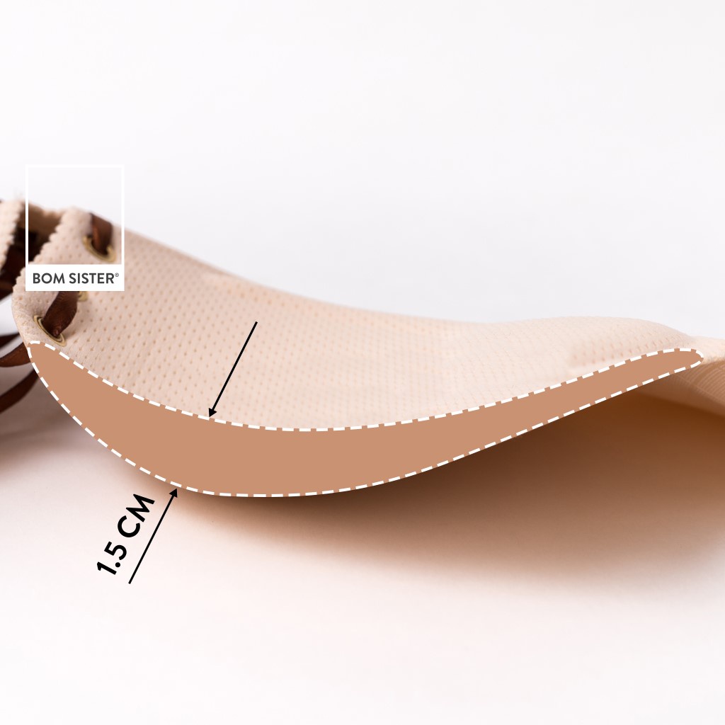 Áo lót mút mỏng không gọng dây vai đôi hoạ tiết caro kèm dây rút tạo khe chữ V BOM SISTER A2450 | BigBuy360 - bigbuy360.vn