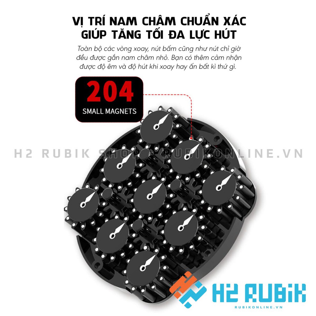 Rubik Clock QiYi Magnetic Clock - Rubik Clock có 208 viên nam châm sẵn cao cấp nhất 2020