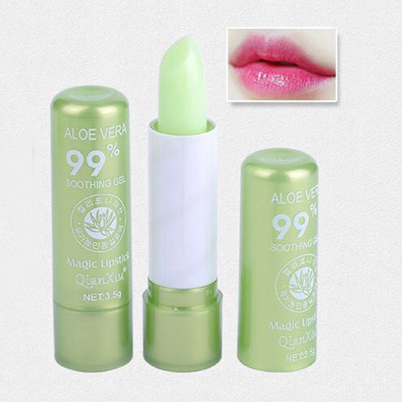 Son lô hội đổi màu theo nhiệt độ Qian Xiu hỗ trợ dưỡng ẩm môi MM