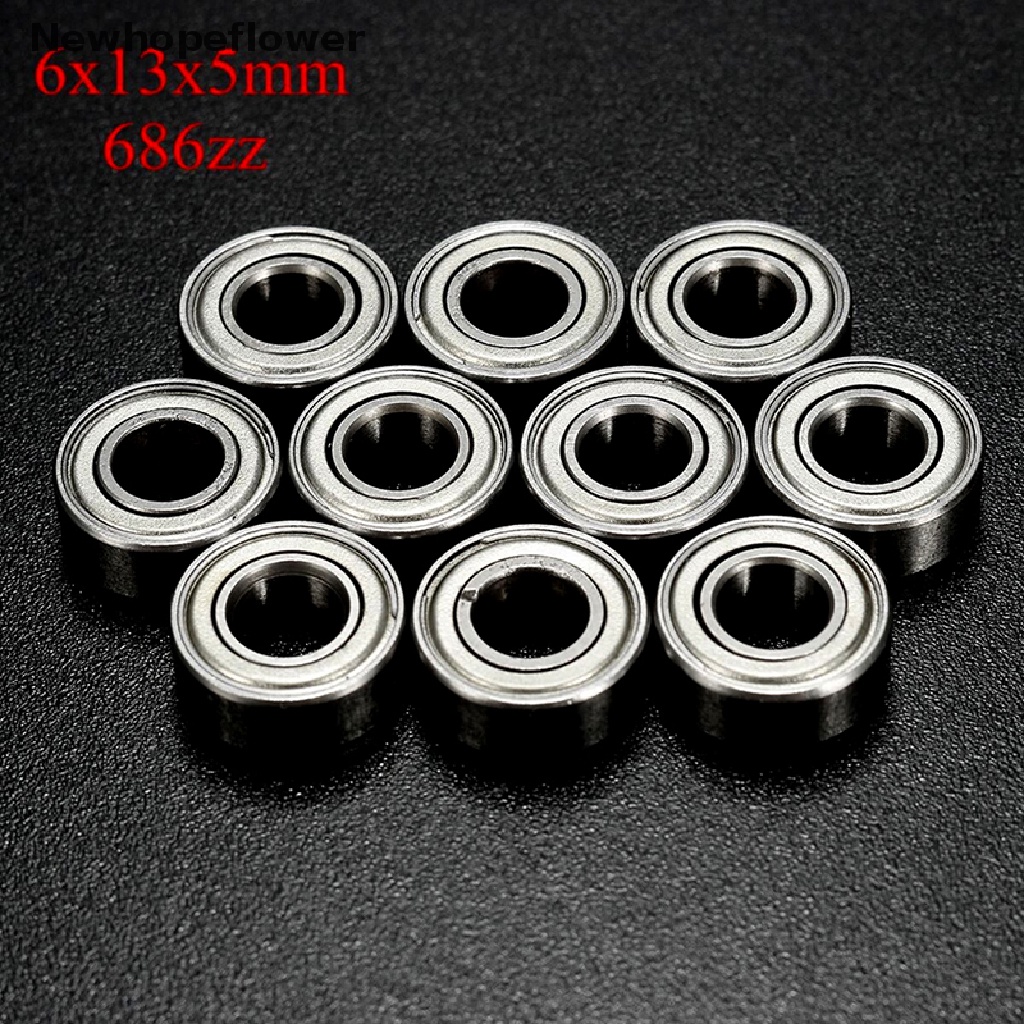 Bộ 10 Viên Đạn Bạc mini 686ZZ 6x13x5mm 6X13X13X