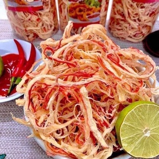 Mực Hấp Nước Dừa Xé Sợi Hũ Pet 300GR! Khô Mực Hấp Nguyên Vị, Sợi Mềm Thơm Ngon