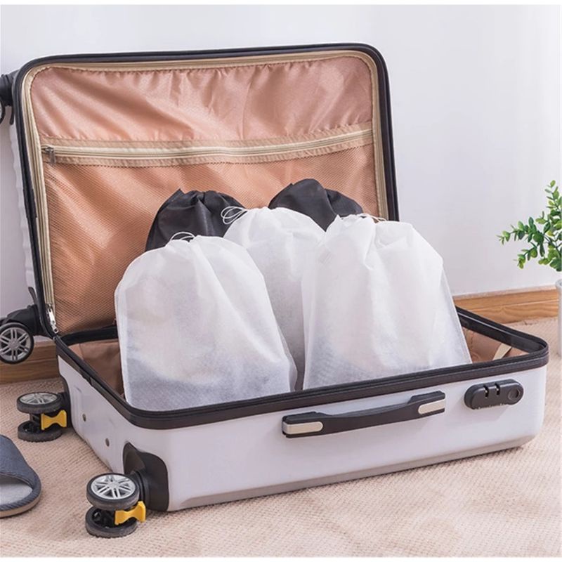 Túi Đựng Giày Đa Năng Vải Không Dệt - Miệng Dây Rút Tiện Lợi chống bụi dễ dàng mang theo khi du lịch