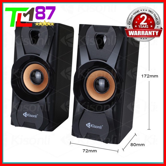 Loa Máy Vi Tính PC Laptop Để Bàn Cao Cấp 2.0 KISONLI U 9003 - Loa Nghe Nhạc Mini Có Dây