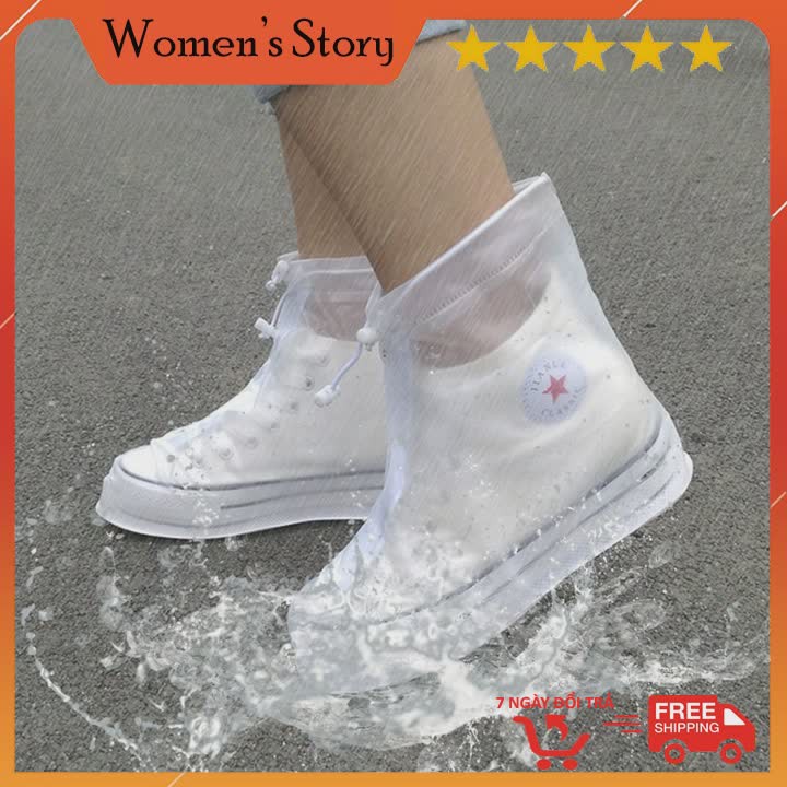 Ủng giày đi mưa thông minh chống nước - Đế giày cao su chống trượt chất liệu cao cấp chống thấm tuyệt đối siêu bền