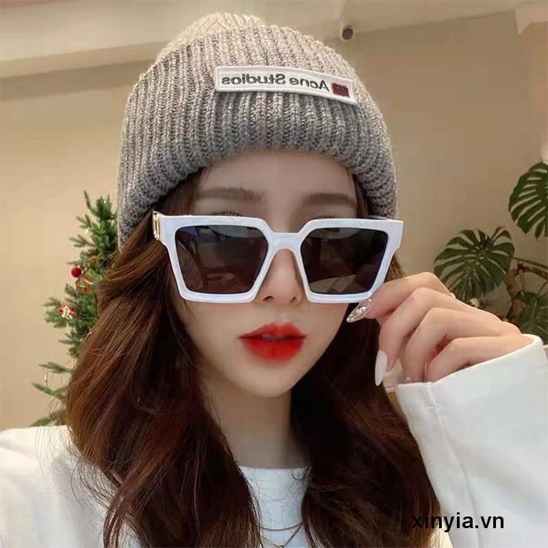 Kính Mát Gọng Vuông Phong Cách Cổ Điển Chống Tia Uv400 Cho Nam Nữ