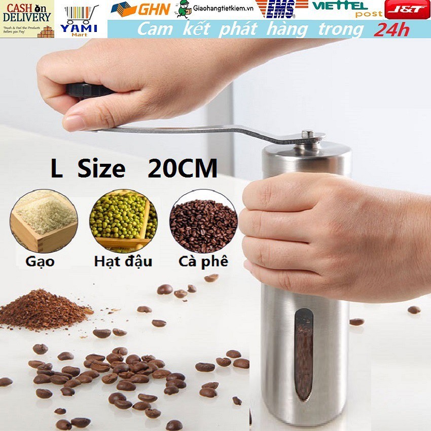 Máy Xay Cà Phê, Tiêu....Cầm Tay Thép Không Gỉ - Chất Liệu Inox